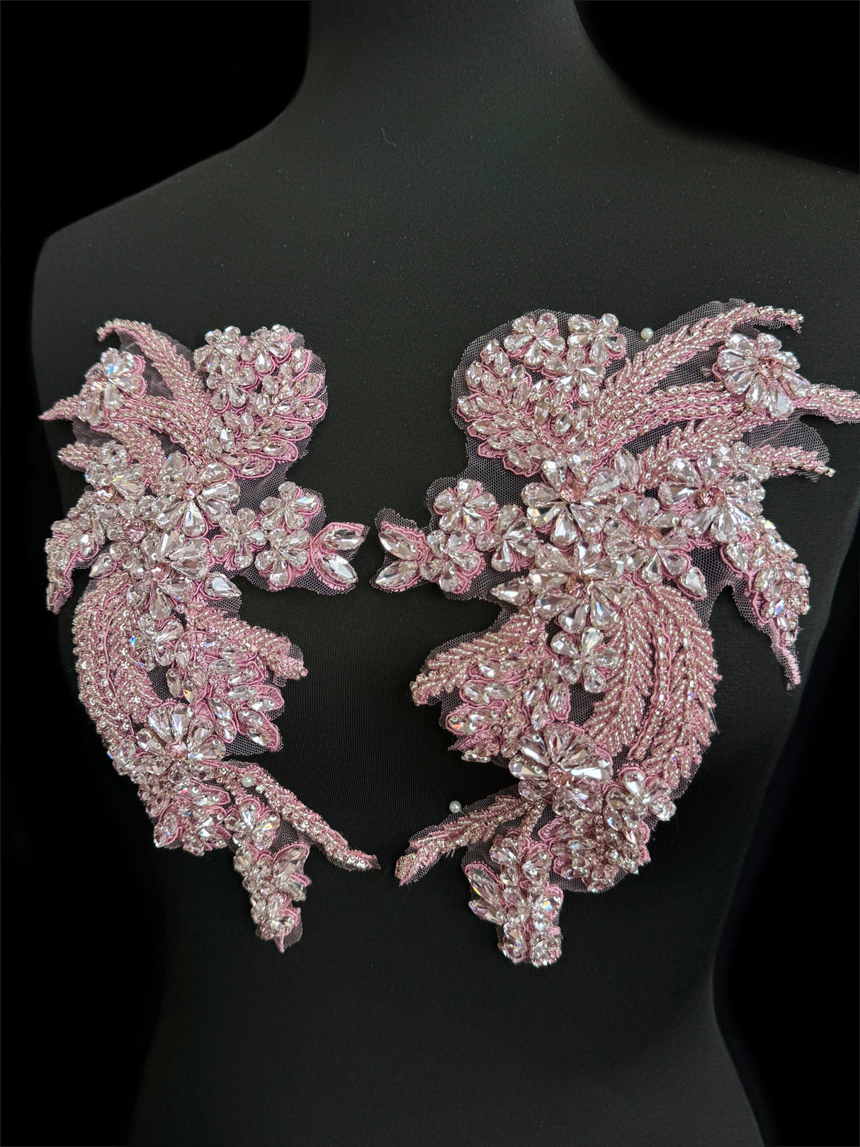 Baby Pink Rhinestone Applique