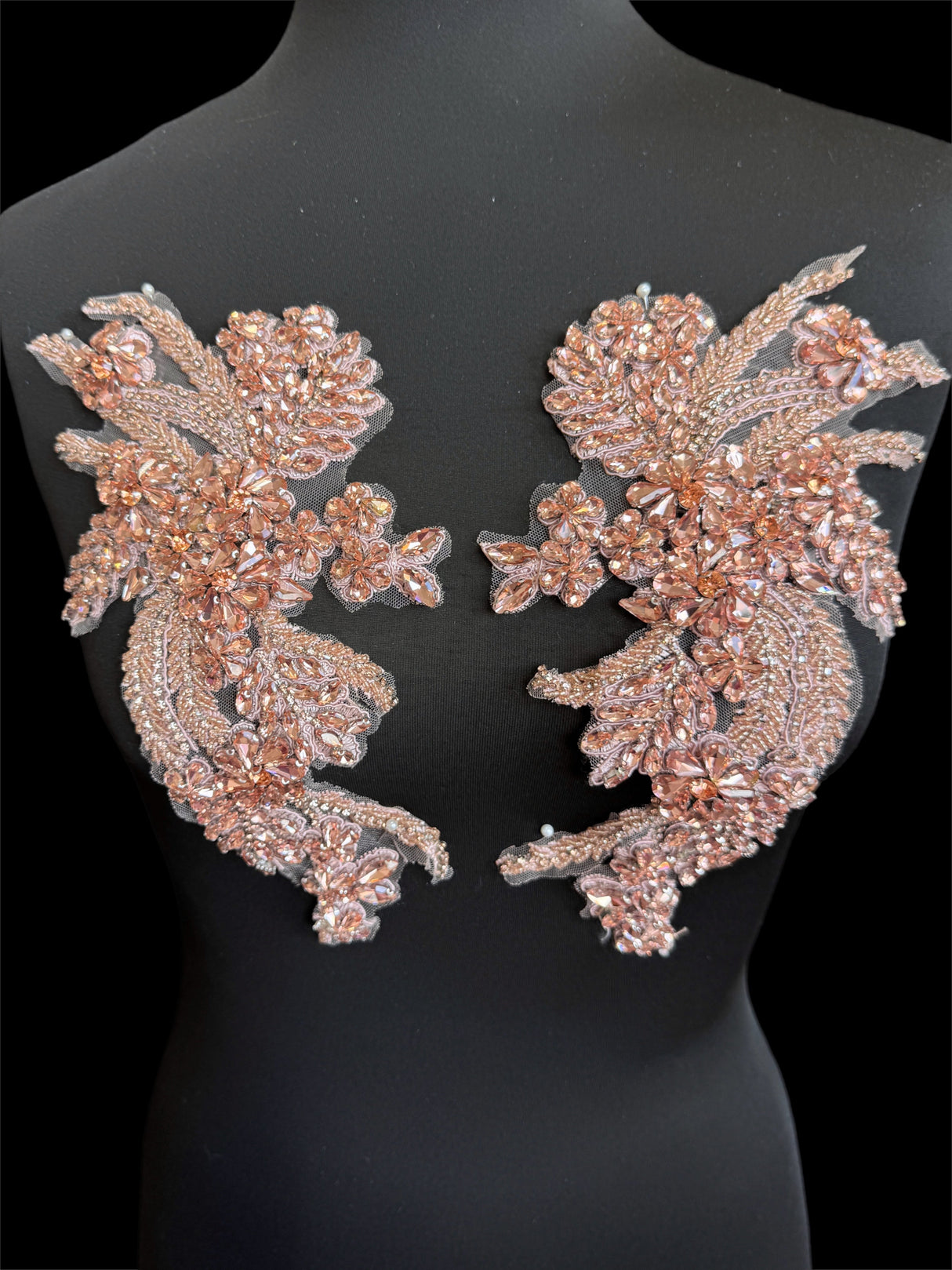 Blush Pink Rhinestone Applique