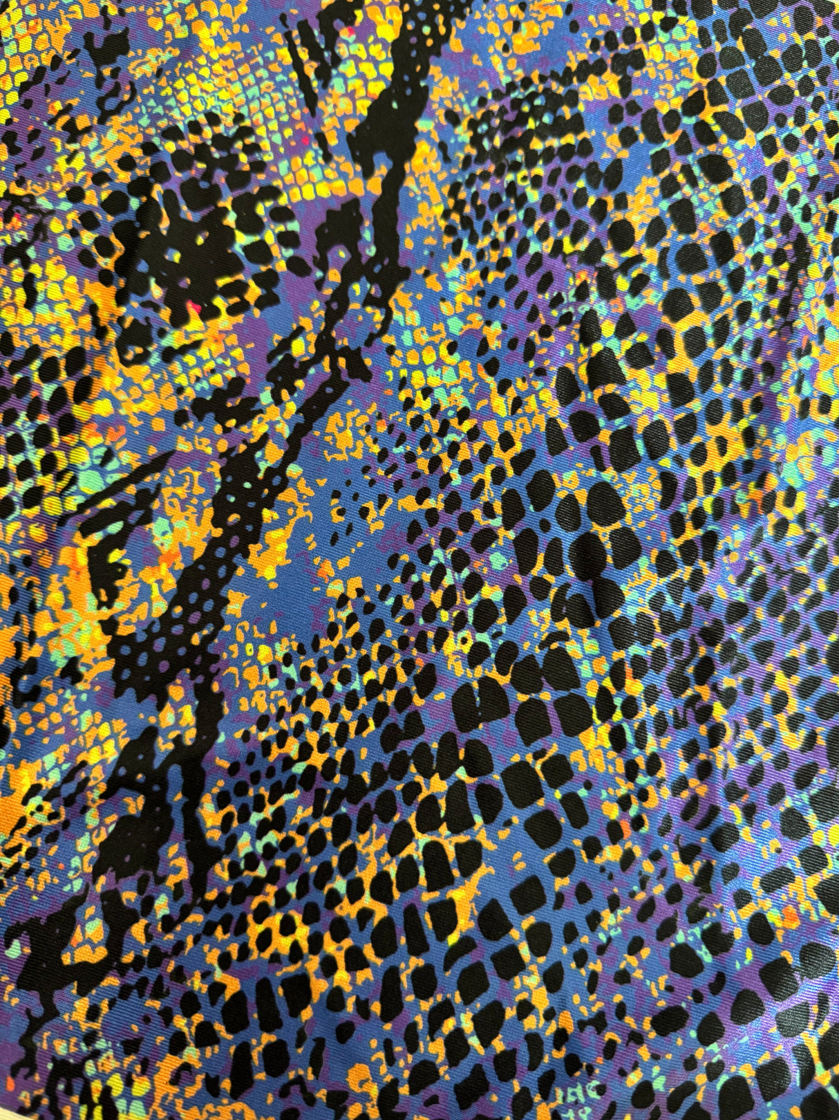 Printed Nylon Spandex Purple Snake