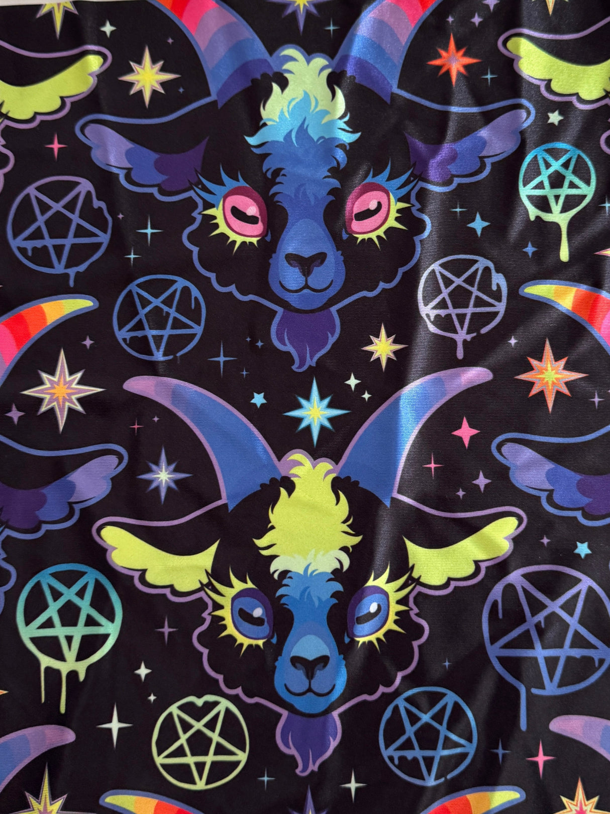 Printed Nylon Spandex Neon Mystic Goat
