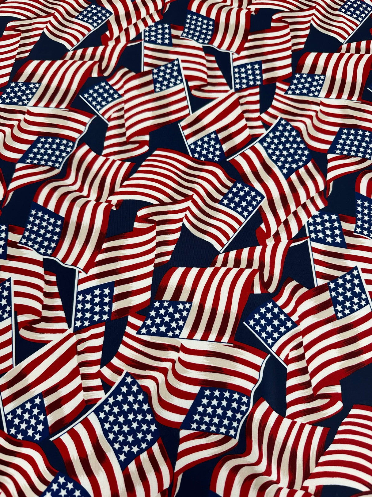Printed Nylon Spandex American Flag