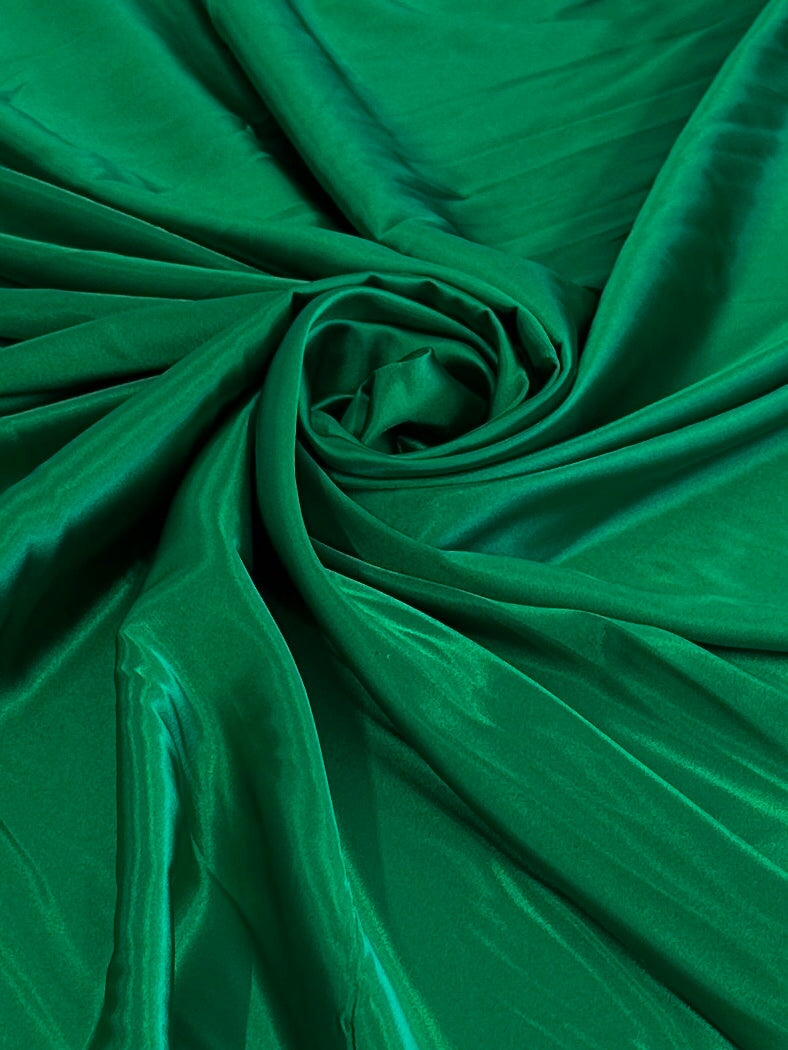 Luxury Silky Stretch Satin Kelly Green