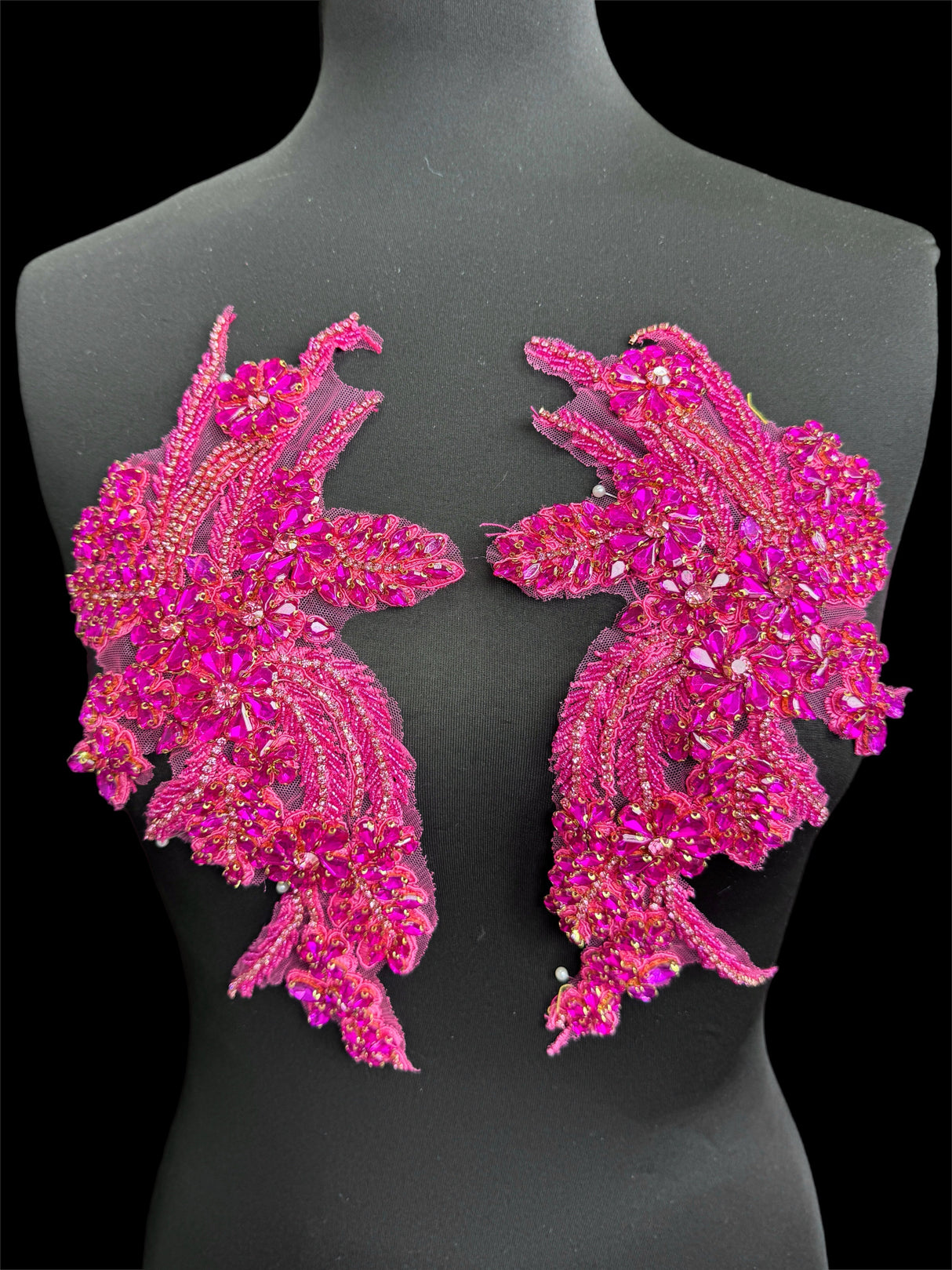 Rhinestone Applique Fuchsia