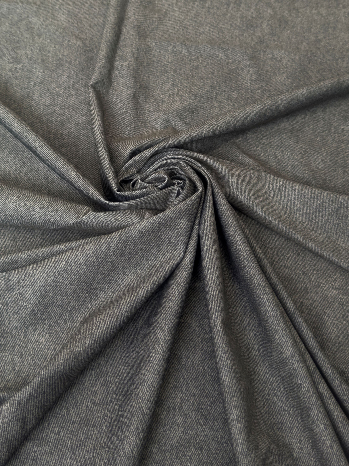 Printed Nylon Spandex Gray Twill Pattern
