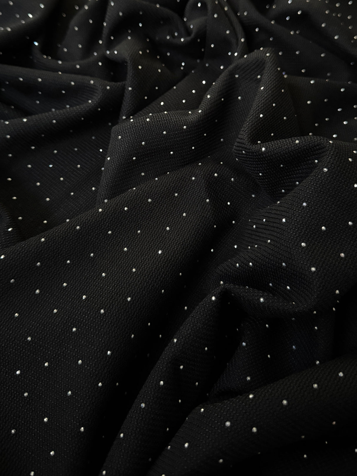 Rhinestone Beaded Knit Black