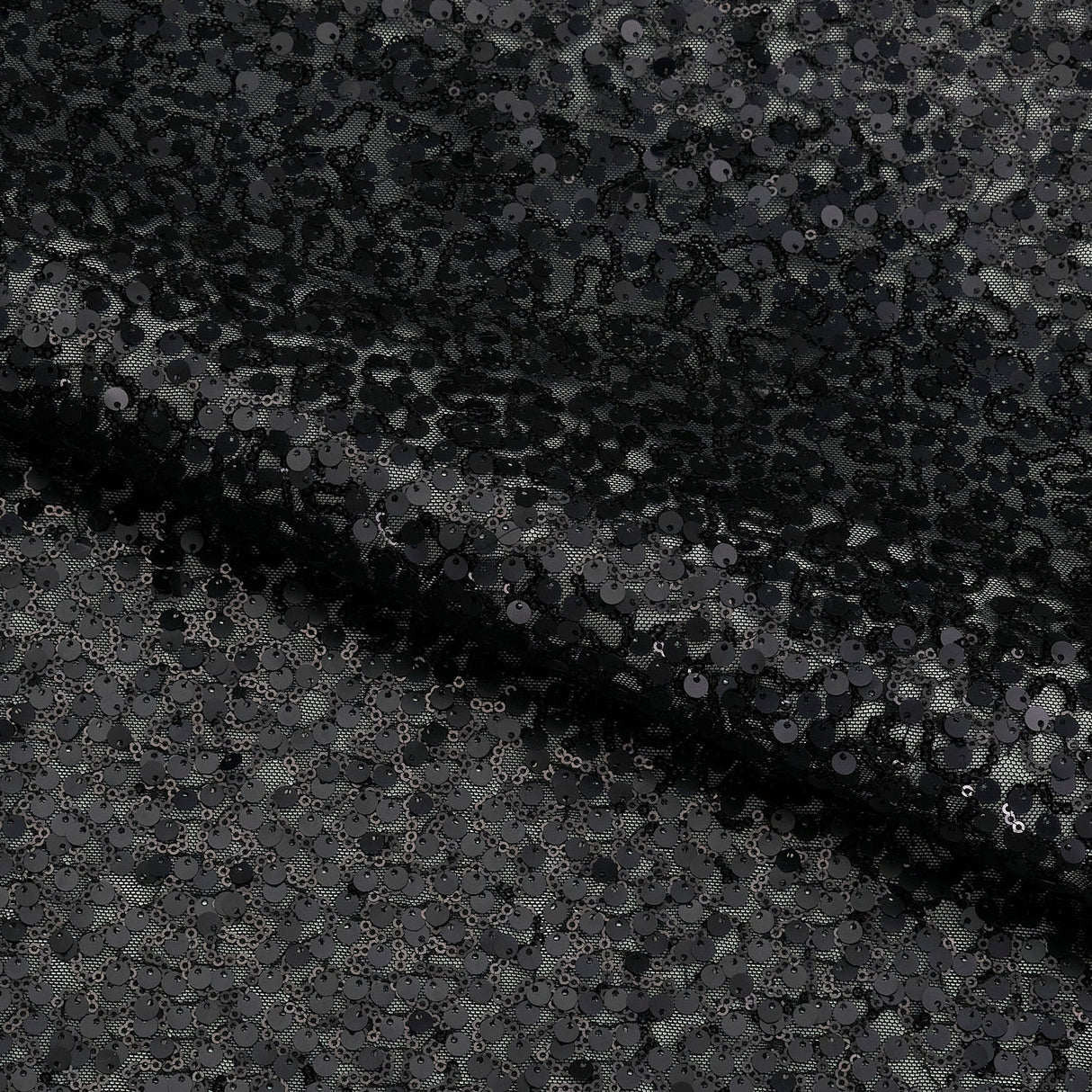Marilyn Stretch Mesh Sequin Nylon Fabric - Embroidered Sequin, 56/58" Width, 215 GSM (1 Yard)