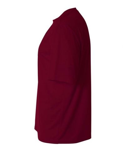 A4 NB3142 Youth Cooling Performance Crew Micro Poly Interlock Fabric - Maroon, 44+ UPF, Moisture Wicking, Stain Release (1 Piece)