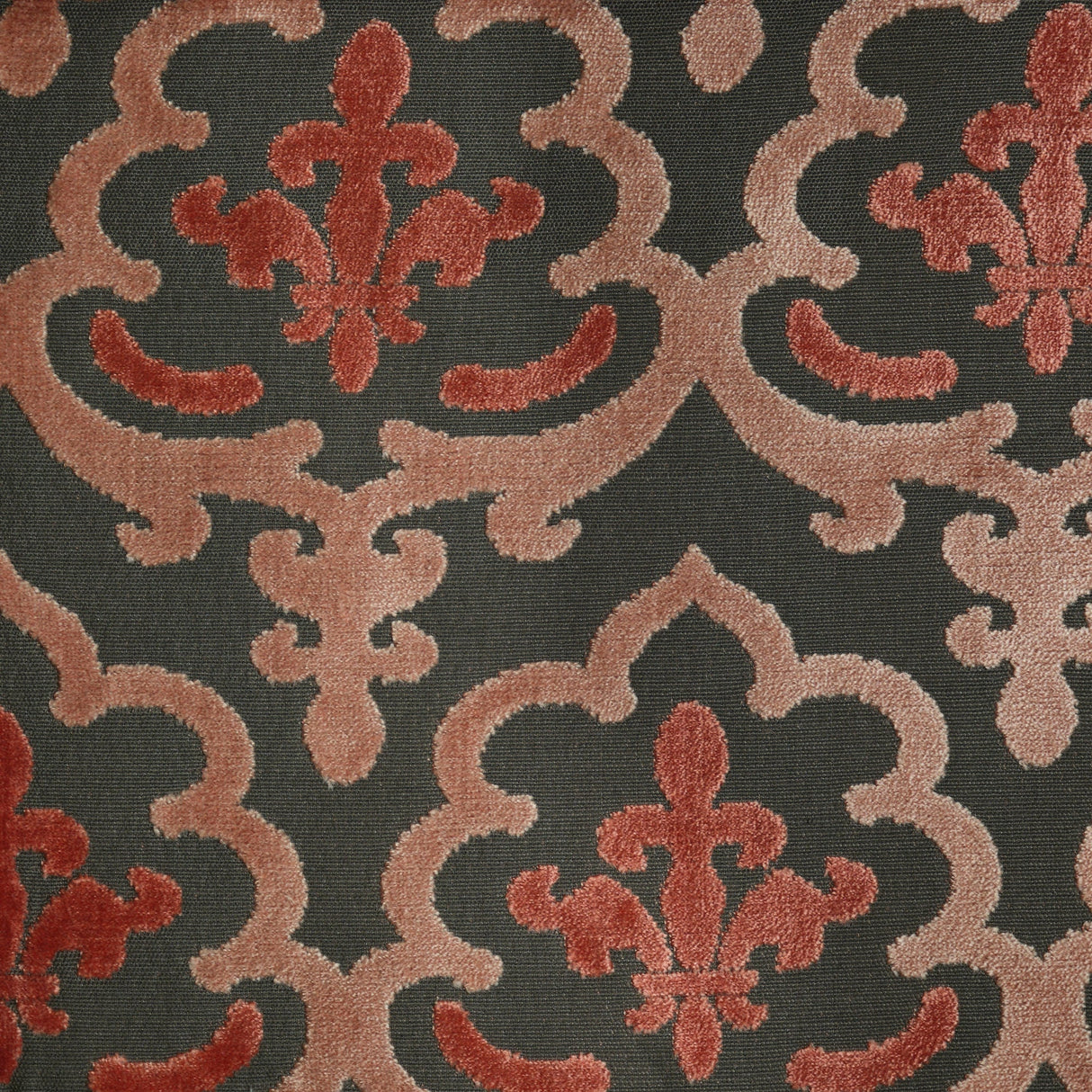 Cut Velvet Upholstery Fabric Marrakesh Damask Pattern