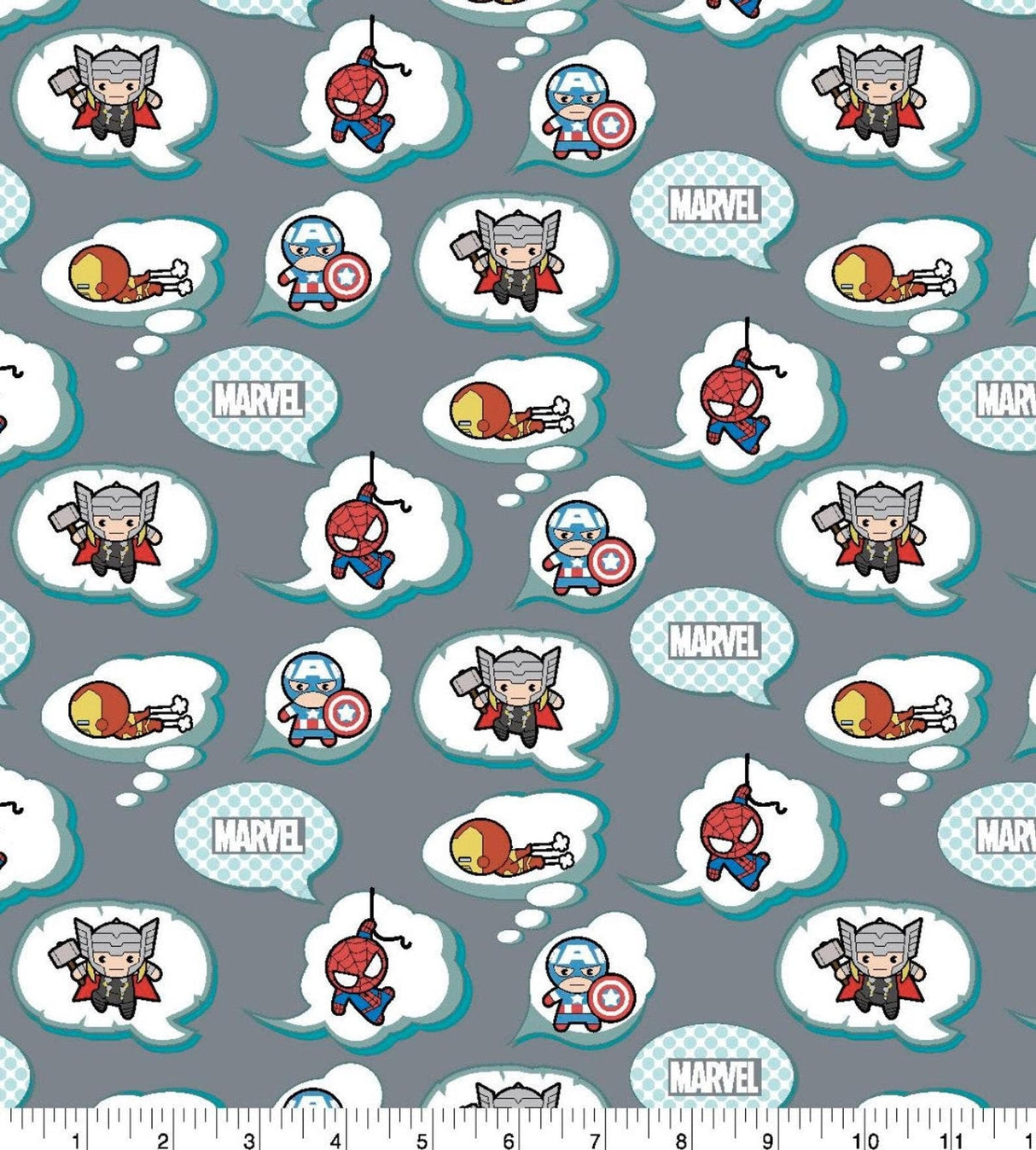 Quilting Cotton Marvel Kawaii Baby In Flight