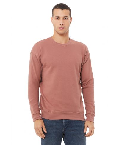 Bella Canvas 3945 Cotton Polyester Fabric - Mauve, Unisex Pullover Crewneck Sweatshirt, Fleece (1 Piece)