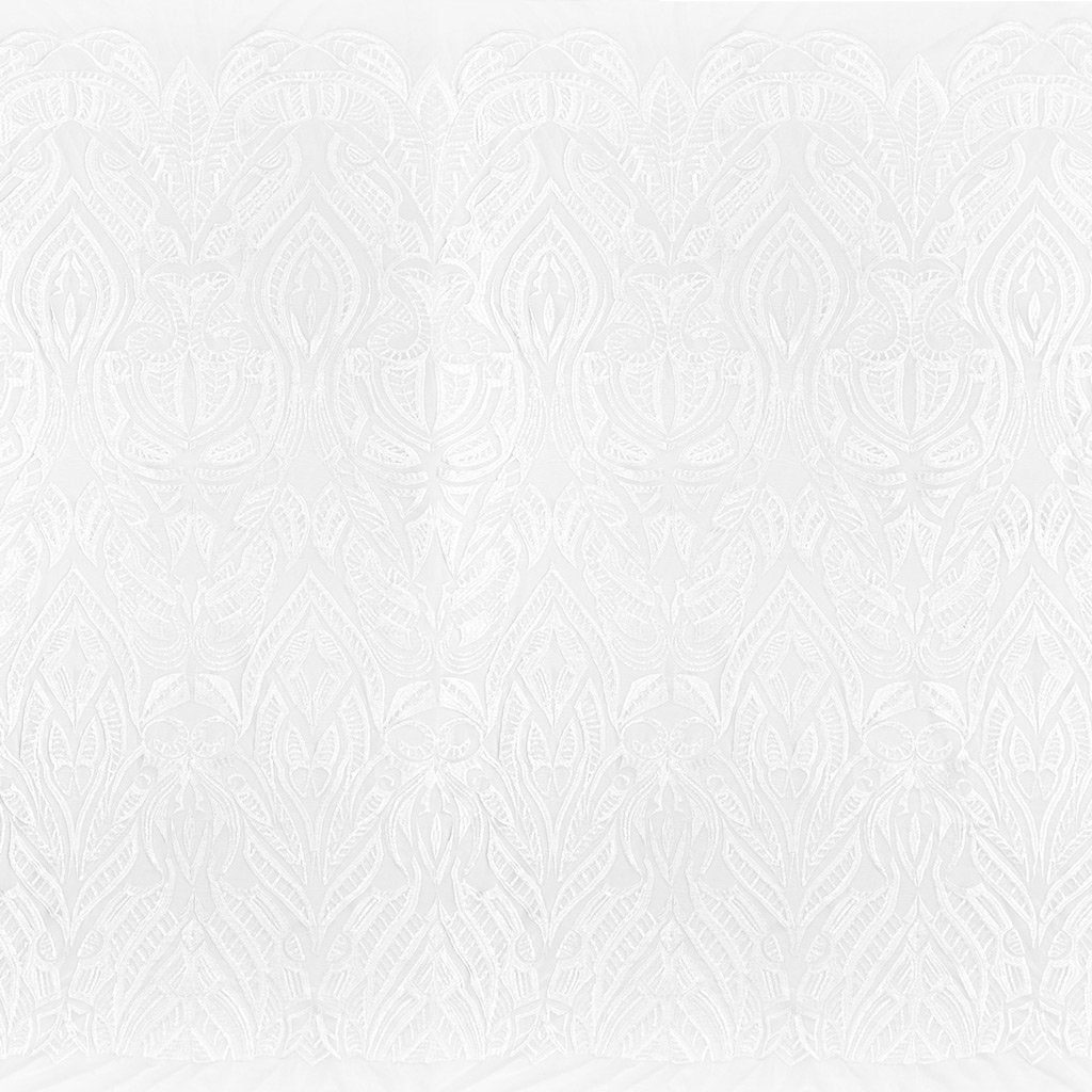 Maya Stretch Mesh Sequin Polyester Spandex Fabric - Black/Navy, Black/Red, Tan/Black, Black/Gold, Black/Black, Black/Silver, White/Silver, White/White, 54" Width (1 Yard)