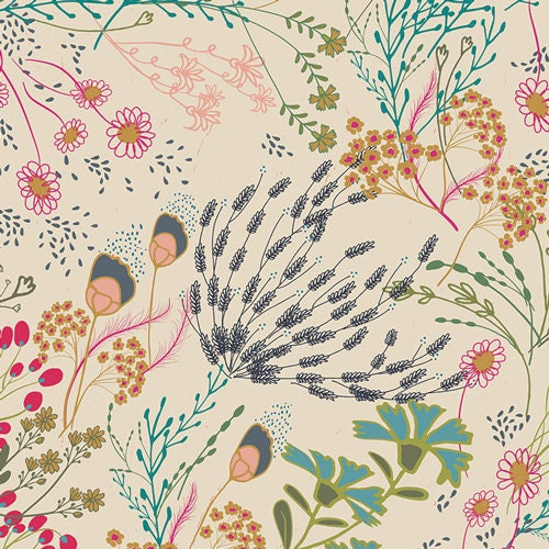 Quilting Cotton Meadow Vivid Indie Folk Pat Bravo Art Gallery Fabrics