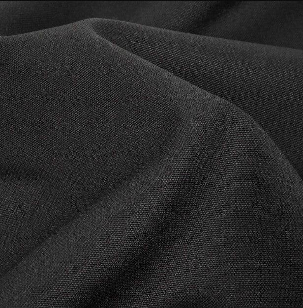 Black Polyester Suiting Fabric - Black Woven, 58" Wide (1 Yard)
