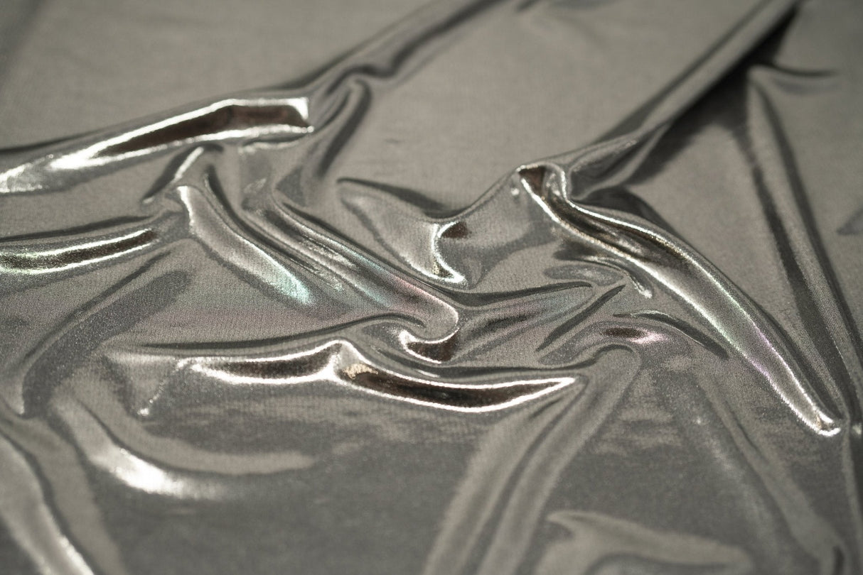 Foiled Spandex Black Metallic