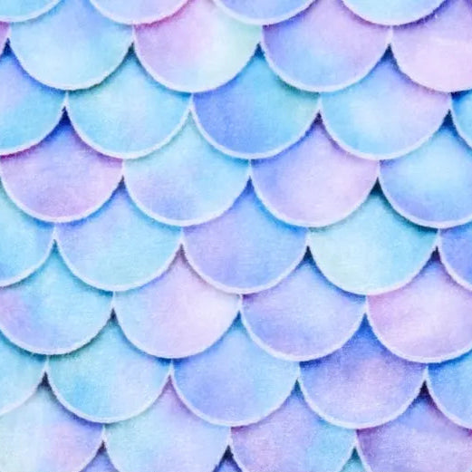 Minky Plush Mermaid Fin Cuddle Fabric Multi