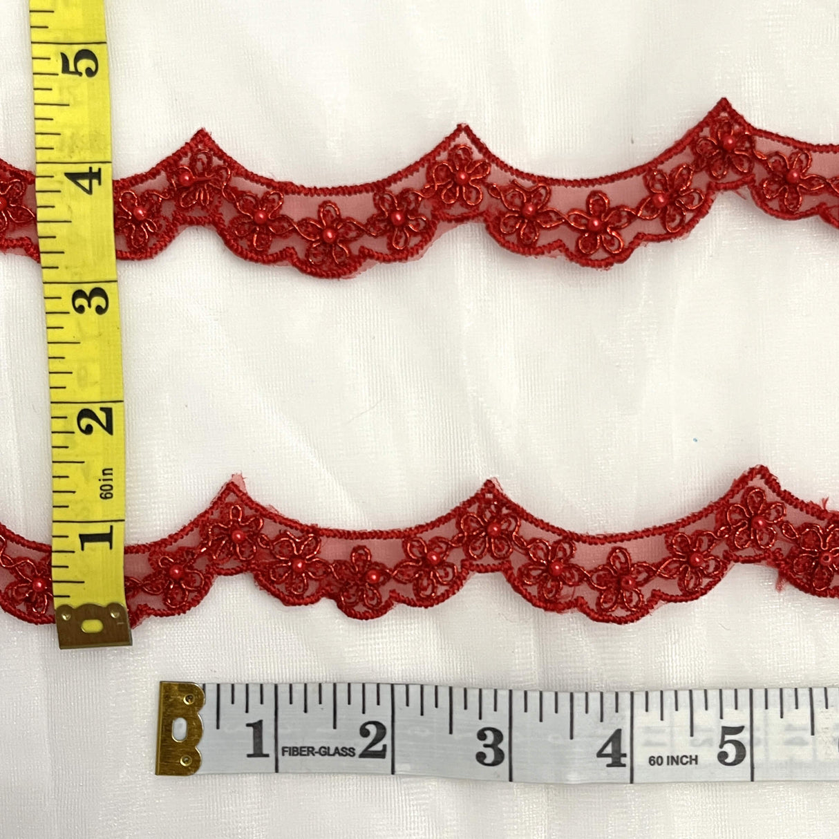 Beaded Corded Lace Trim
