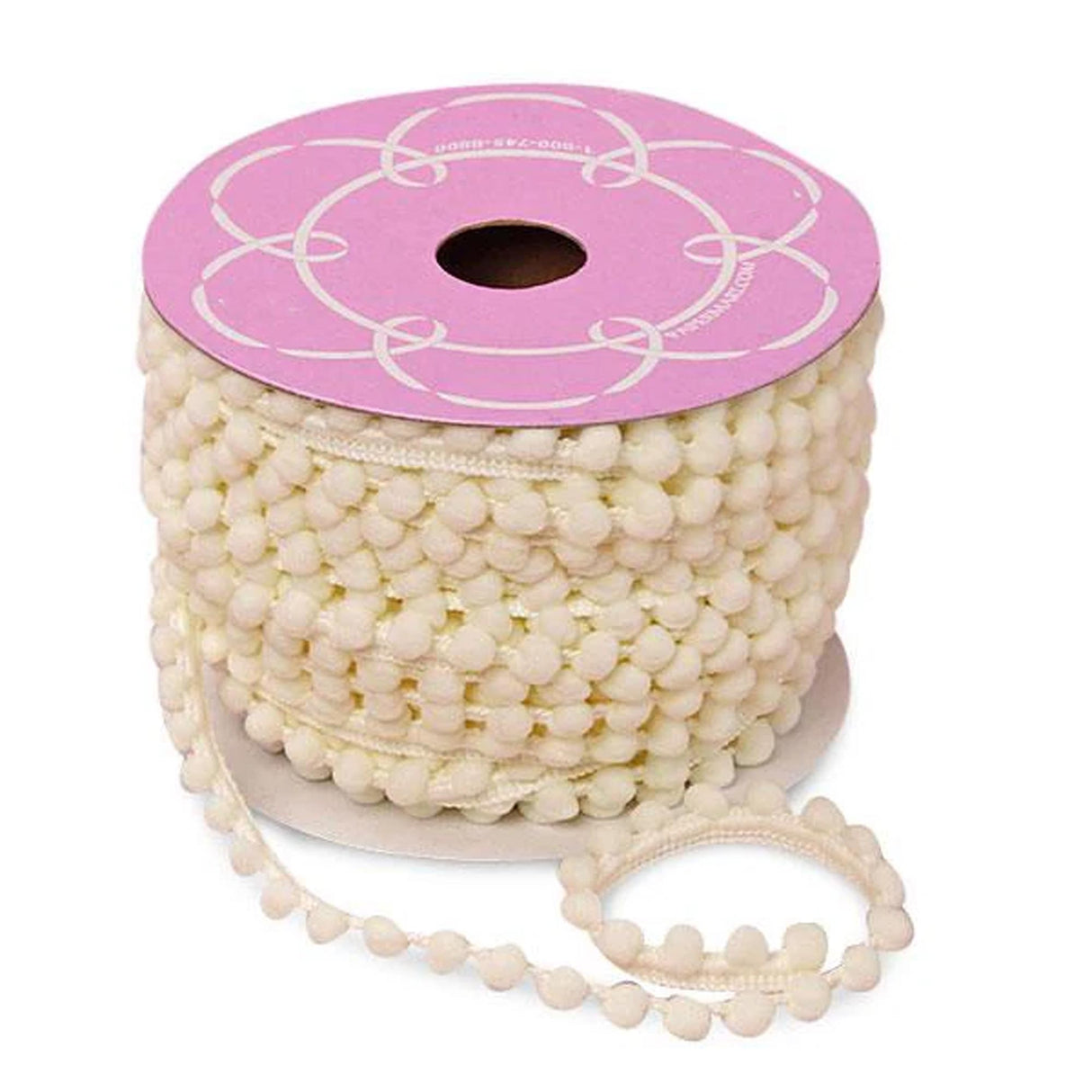 Soft Ball Trim 9 mm X 15 yd Ivory Color 1 / ROLL