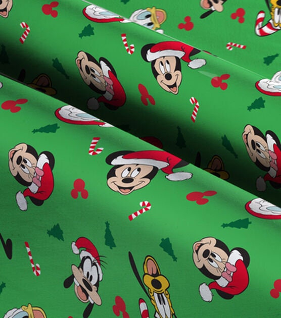 Quilting Cotton Mickey And Friends Holiday Icons Christmas Fabric