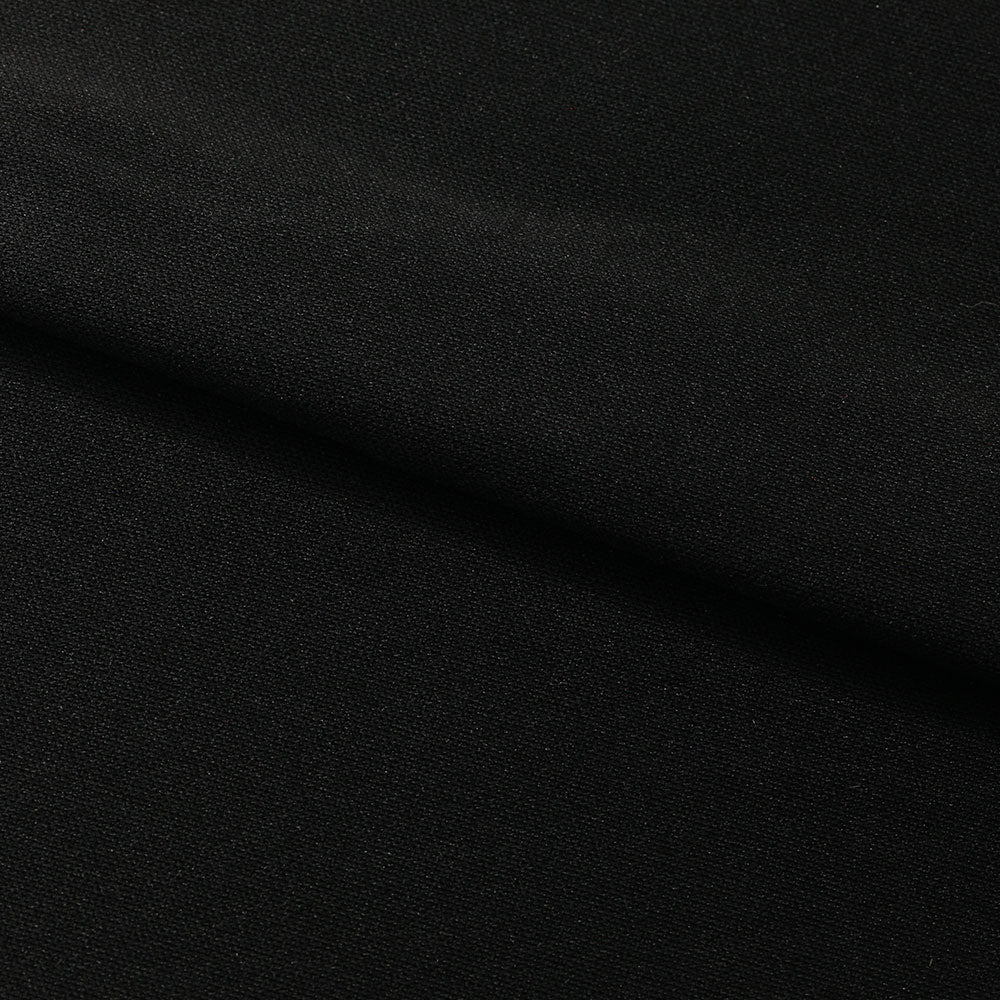 Micro Poly Polyester Fabric - White/Black, Solid, 58/60" Width (1 Yard)
