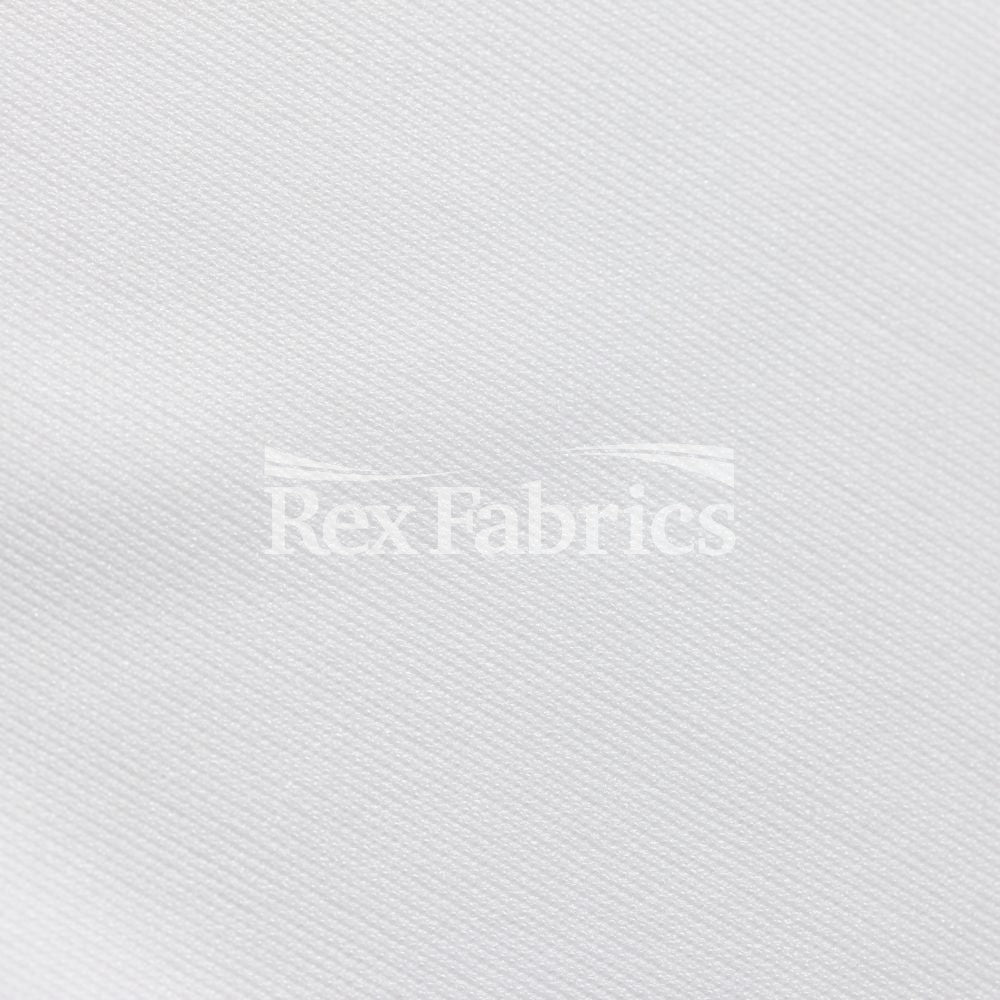 Micro Poly PFP Polyester Fabric - White Solid, 58/60" Width (1 Yard)