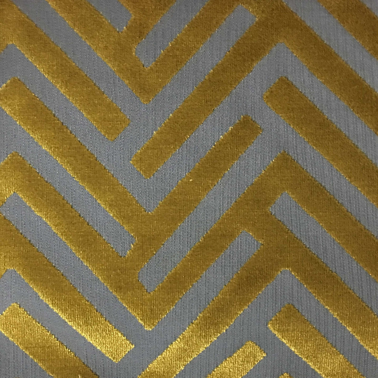 Cut Velvet Upholstery Fabric Marquee Geometric Pattern