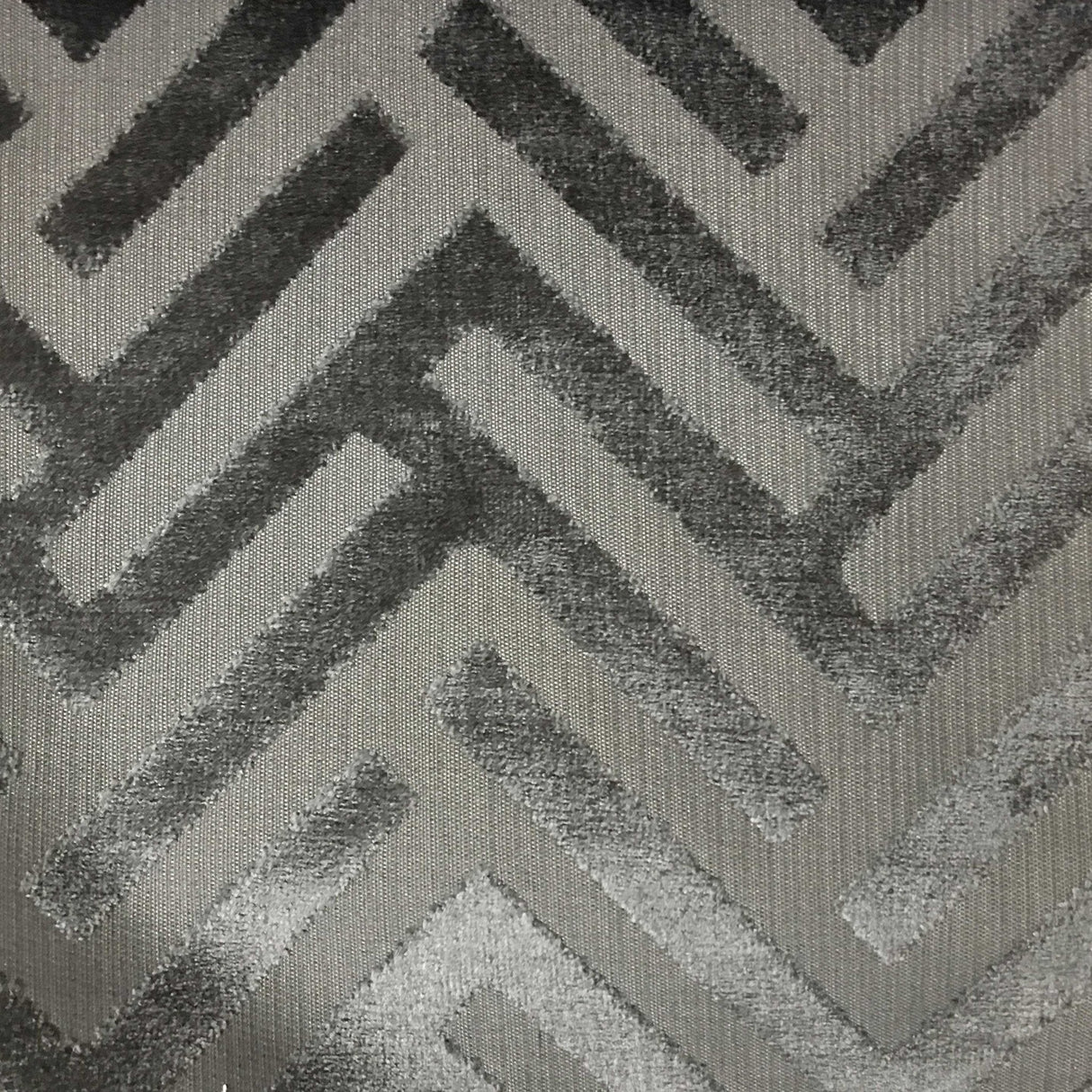 Cut Velvet Upholstery Fabric Marquee Geometric Pattern