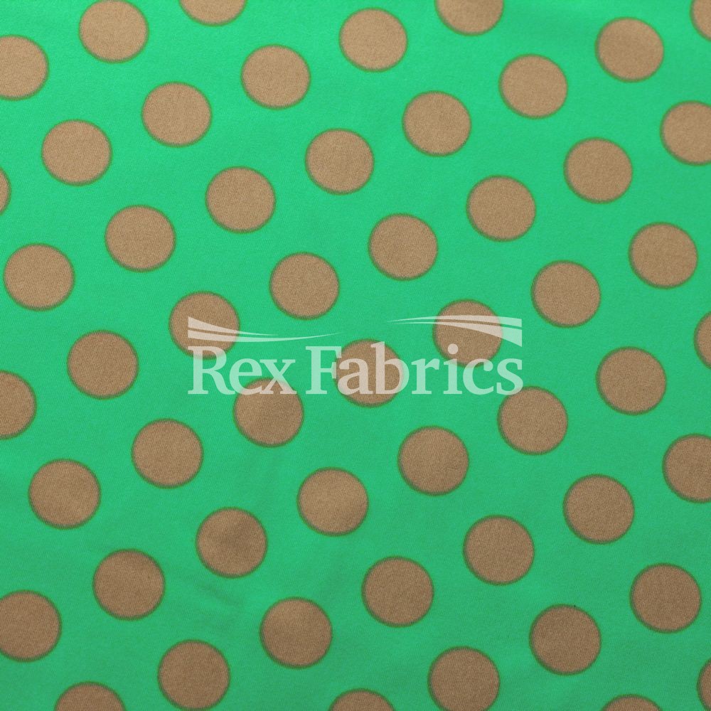 E-Z Dots Matte Nylon Spandex Fabric - Multicolor Polka Dots, 58/60" Width (1 Yard)