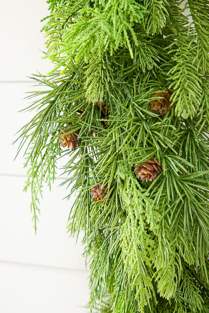 72" x 12" Natural Touch Mix Evergreen Garland
