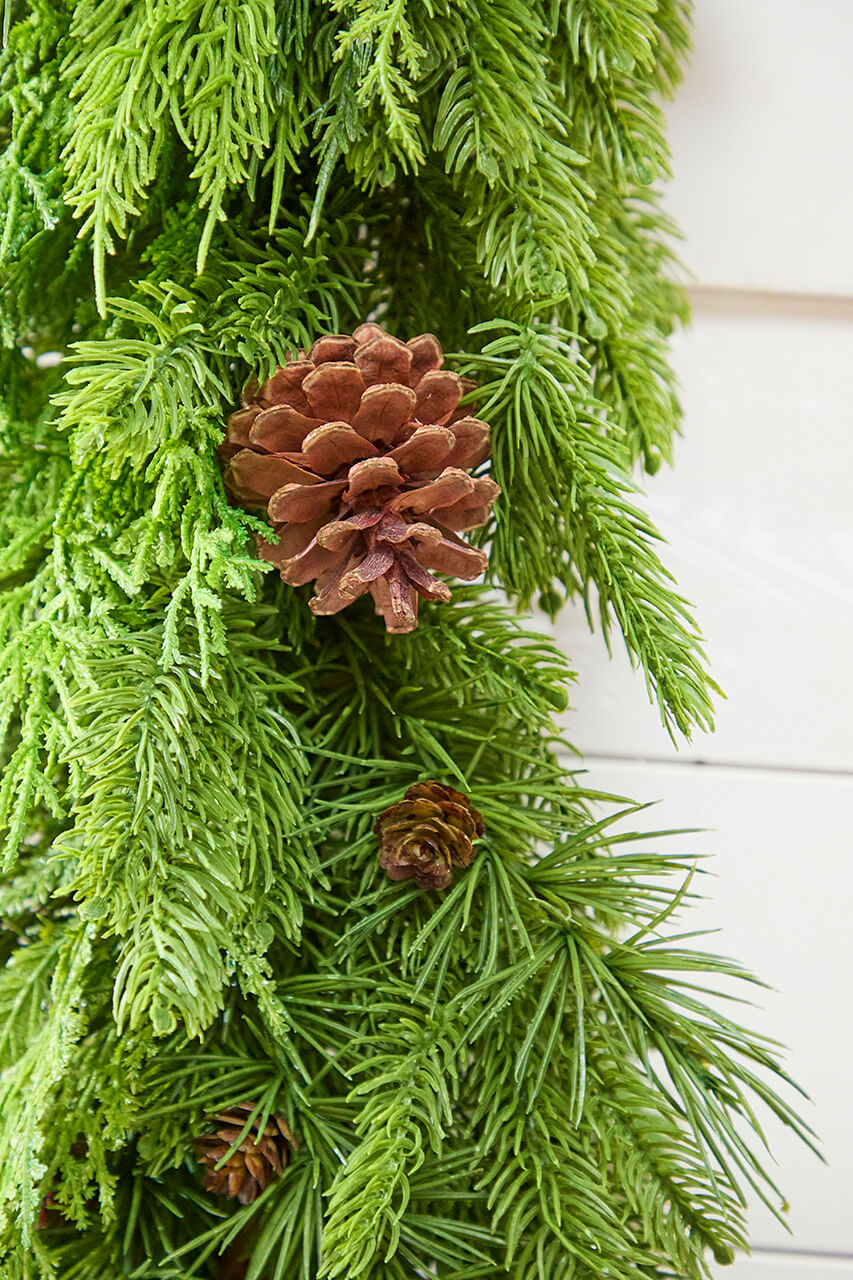 72" x 12" Natural Touch Mix Evergreen Garland