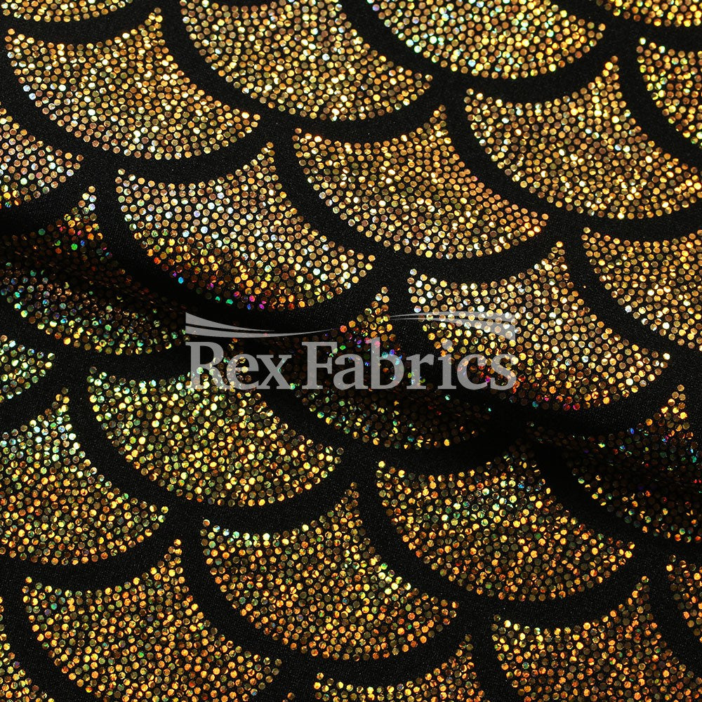 Monster Mermaid Nylon Spandex Fabric - Fish-Scale Hologram, 58-60" Width (1 Yard)