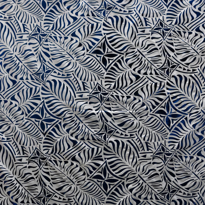 Polyester Foil Print Monstera Leaf Tiara Fabric