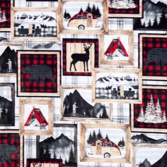 Cuddle Fabric Trail Mix Digital Cuddle Scarlet