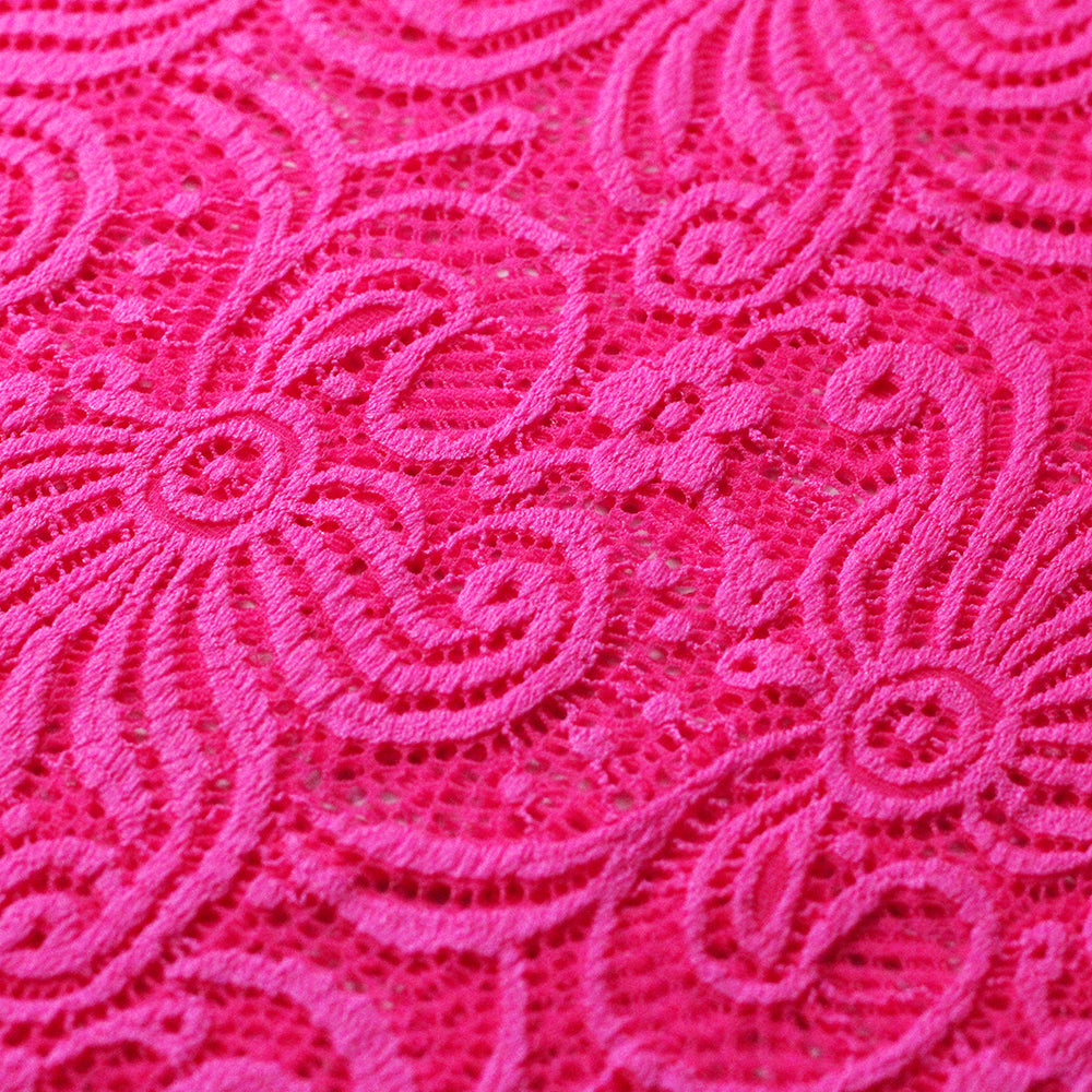 Cyclone Stretch Lace Nylon Spandex Fabric - Multiple Colors, Floral Lace, 58/60" Width (1 Yard)