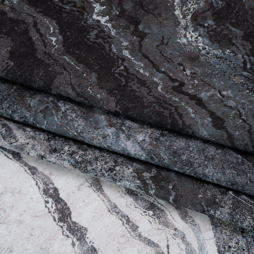 Stonehenge Quilting Cotton by Northcott - Graphite Swirling Lines Gradient - Ombre II Collection