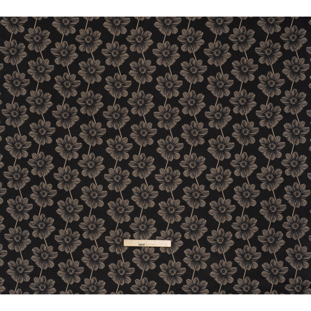 Printed Quilting Cotton by Anna Maria Textiles for Northcott - Silvertone Anemone Floral - Indelible Collection