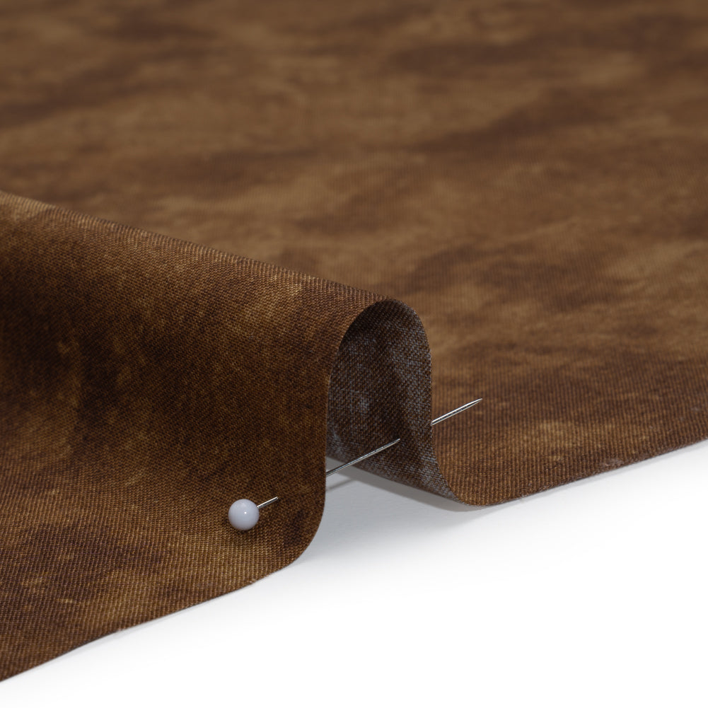 Printed Quilting Cotton by Deborah Edwards Northcott Studio - Chocolate Fresco Texture - Toscana Collection