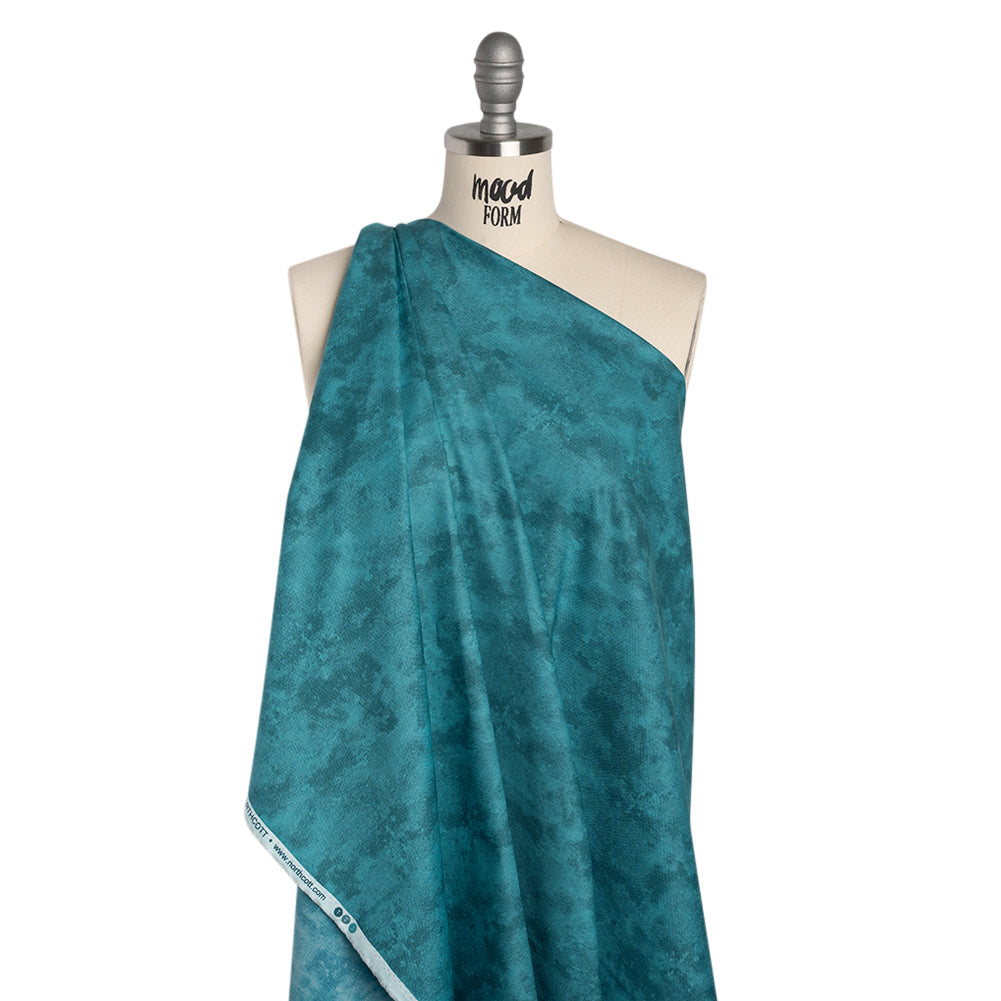 Printed Quilting Cotton by Deborah Edwards Northcott Studio - Teal Fresco Texture - Toscana Collection