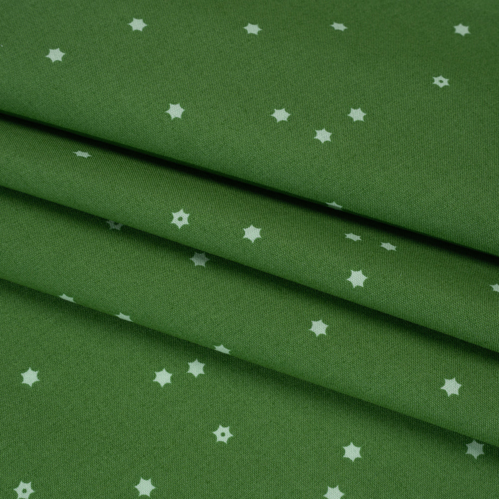 Printed Quilting Cotton by Ghazal Razavi for FIGO Studio - Green Flowers - Seasons Basics Collection