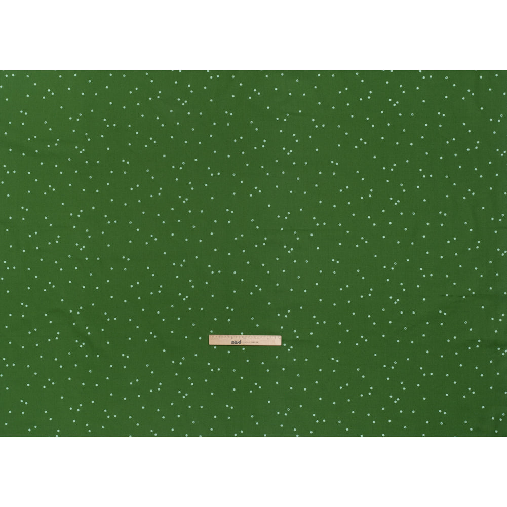 Printed Quilting Cotton by Ghazal Razavi for FIGO Studio - Green Flowers - Seasons Basics Collection