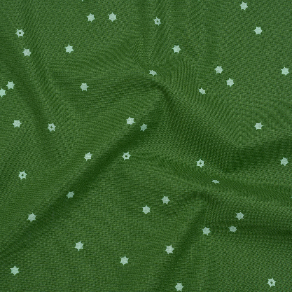 Printed Quilting Cotton by Ghazal Razavi for FIGO Studio - Green Flowers - Seasons Basics Collection