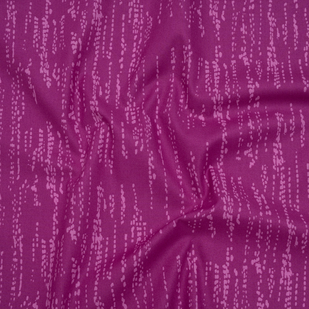 Printed Quilting Cotton by Ghazal Razavi for FIGO Studio - Fuchsia Grass Patch - Seasons Basics Collection