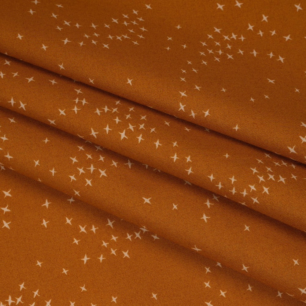 Printed Quilting Cotton by Ghazal Razavi for FIGO Studio - Caramel Birds - Seasons Basics Collection