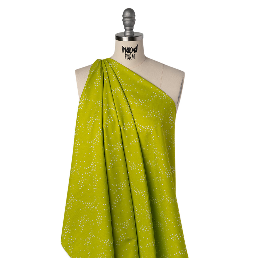 Printed Quilting Cotton by Ghazal Razavi for FIGO Studio - Pistachio Birds - Seasons Basics Collection
