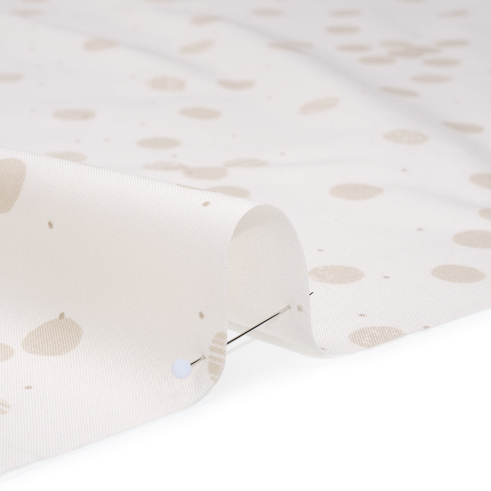 Printed Quilting Cotton by Ghazal Razavi for FIGO Studio - Cream Snow Textured Circles and Spots - Seasons Basics Collection