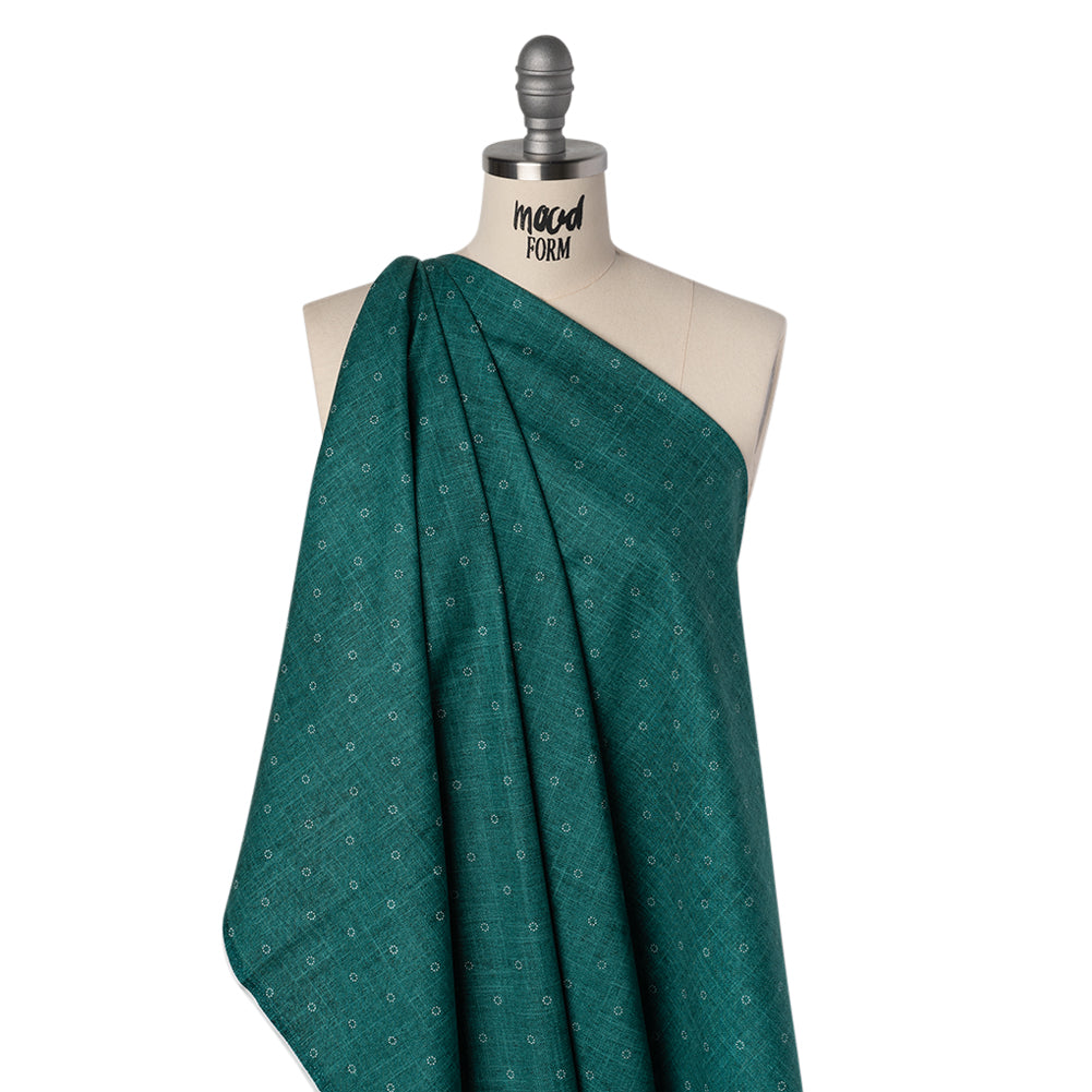 Printed Quilting Cotton by Ghazal Razavi for FIGO Studio - Teal Stitches Circles - Stash Collection