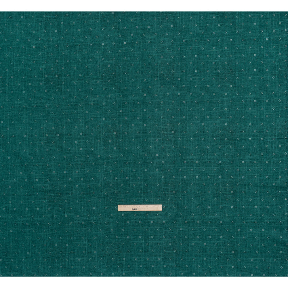 Printed Quilting Cotton by Ghazal Razavi for FIGO Studio - Teal Stitches Circles - Stash Collection