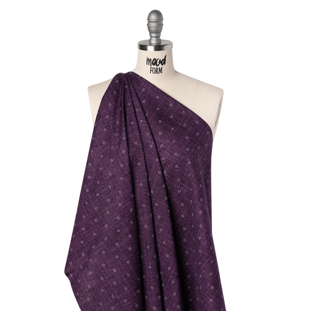 Printed Quilting Cotton by Ghazal Razavi for FIGO Studio - Purple Stitches Circles - Stash Collection