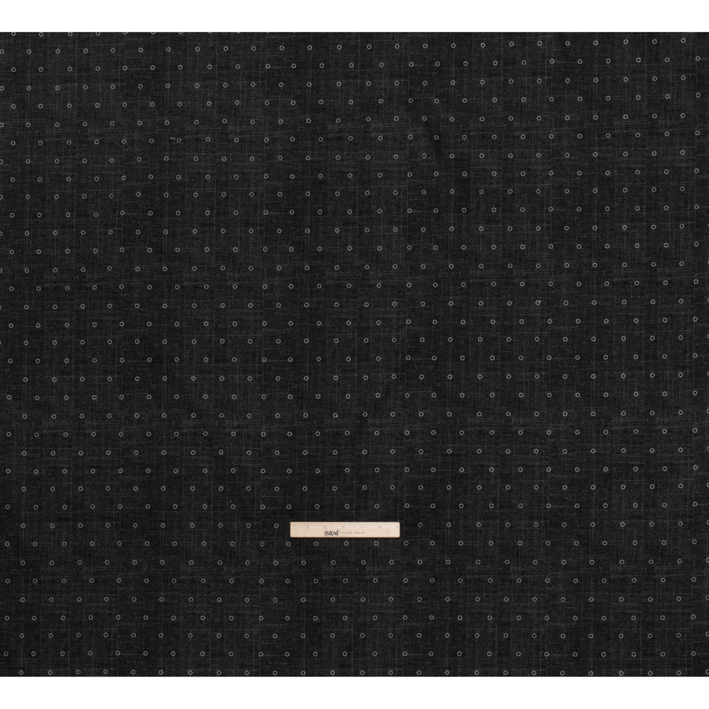 Printed Quilting Cotton by Ghazal Razavi for FIGO Studio - Black Stitches Circles - Stash Collection