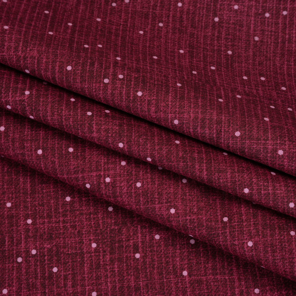 Printed Quilting Cotton by Ghazal Razavi for FIGO Studio - Berry Stripe Dot - Stash Collection