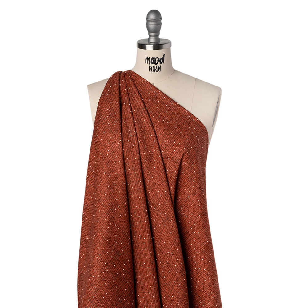 Printed Quilting Cotton by Ghazal Razavi for FIGO Studio - Rust Stripe Dot - Stash Collection